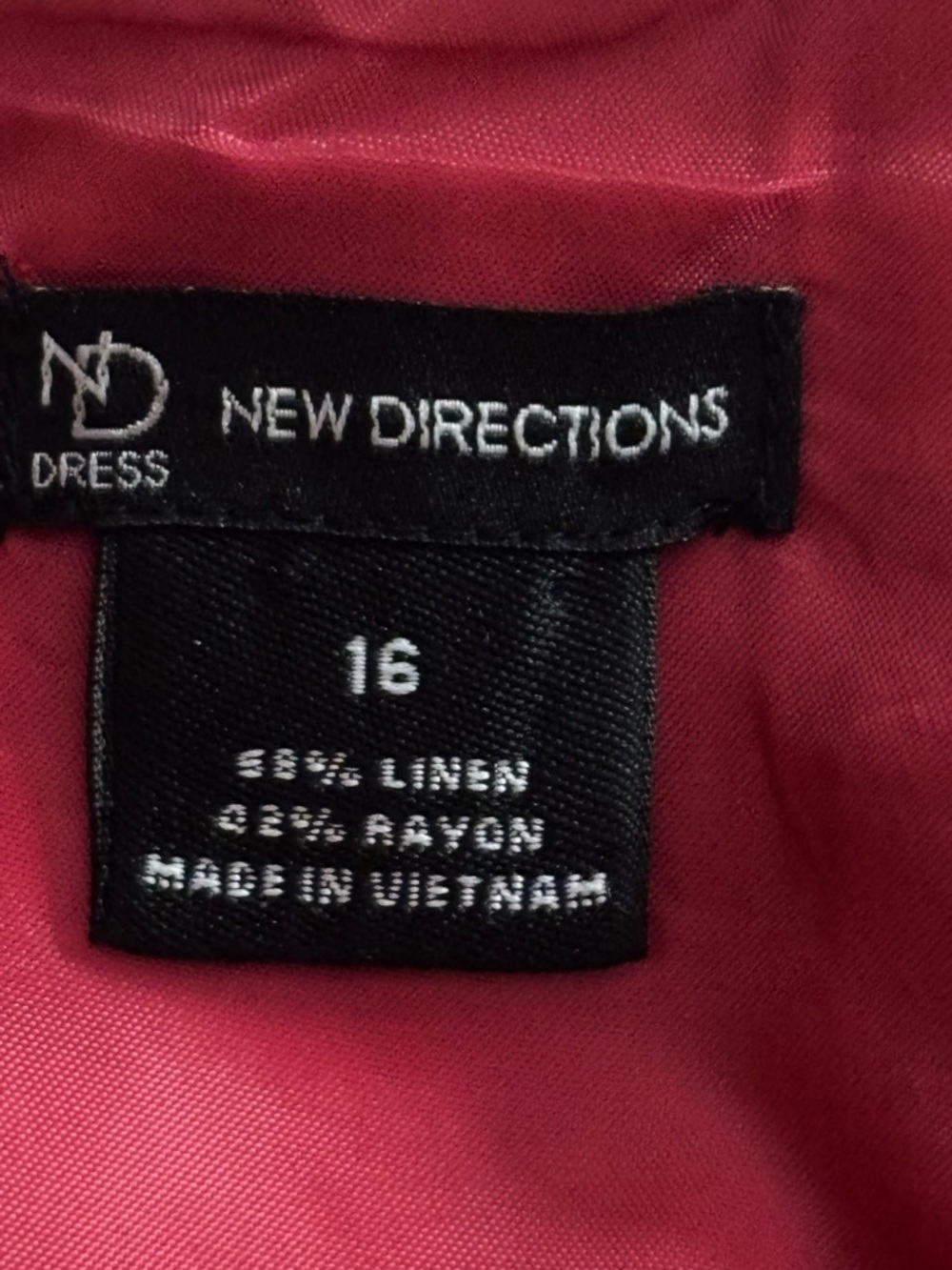 new directions Pink Sleeveless Pleated-Front Midi Dress size 16  linen blend - Picture 5 of 5